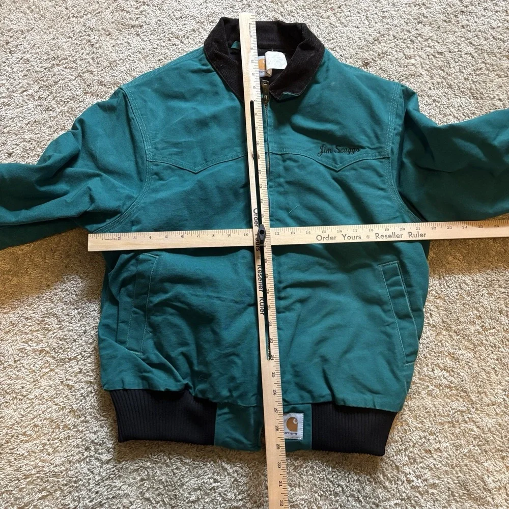 Vintage Carhartt J13 AQU Aqua Blue Santa Fe Jacket Size Large